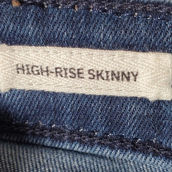Revtown High Rise Skinny Jeans Decade Denim Dark Wash Blue Size 28 Tall - Picture 8 of 12